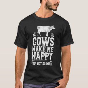 Vacas Me Fazem Feliz Camiseta de Fazendeiro de Faz