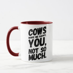 Vacas me fazem feliz caneca de café