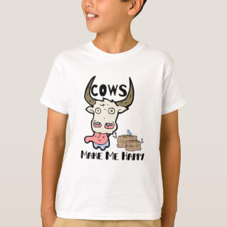 Vacas Me Fazem Feliz Vaca Vaca Camiseta Garotas T-