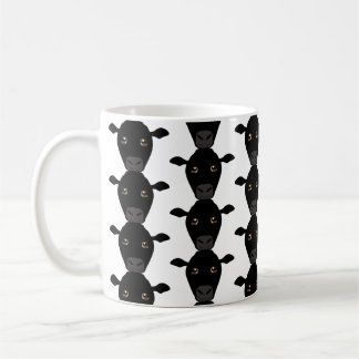 Vacas negras na caneca