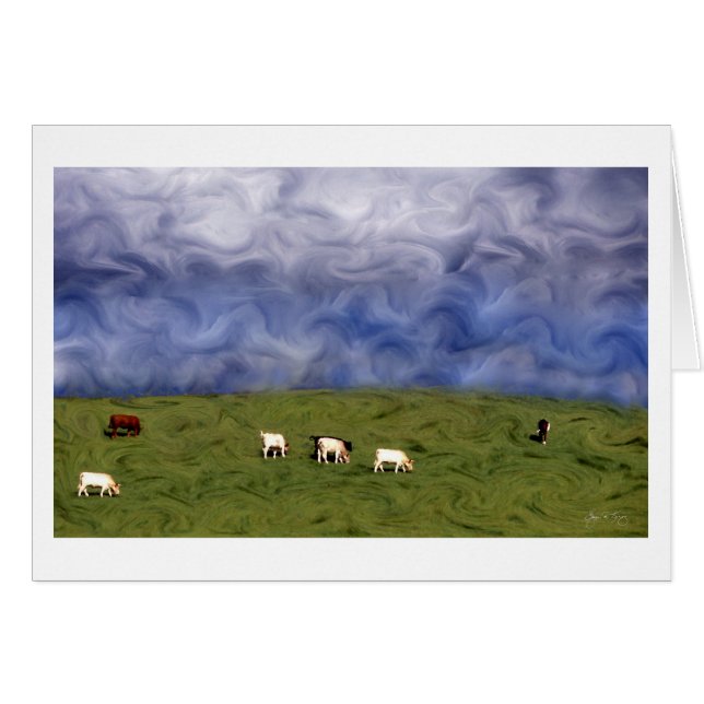 Vacas pacíficas: Cartão (Frente Horizontal)