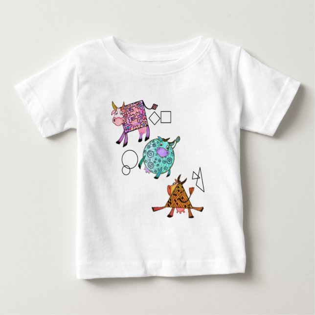 Vacas voadoras Baby T-Shirt (Frente)