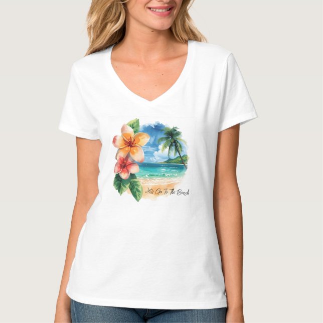 Vacation, Lets Go To The Beach T-Shirt (Frente)