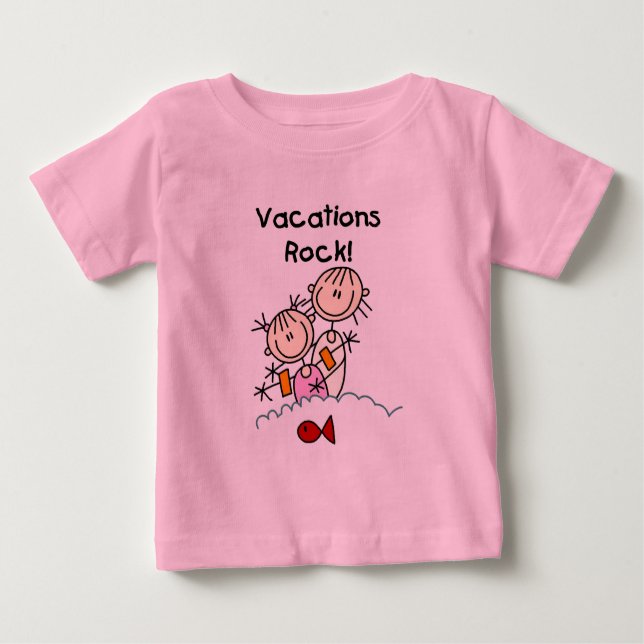 Vacations Rock T-shirts e presentes (Frente)