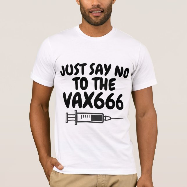 VACINA DIZ NÃO VAX OS T-SHIRTS (Frente)