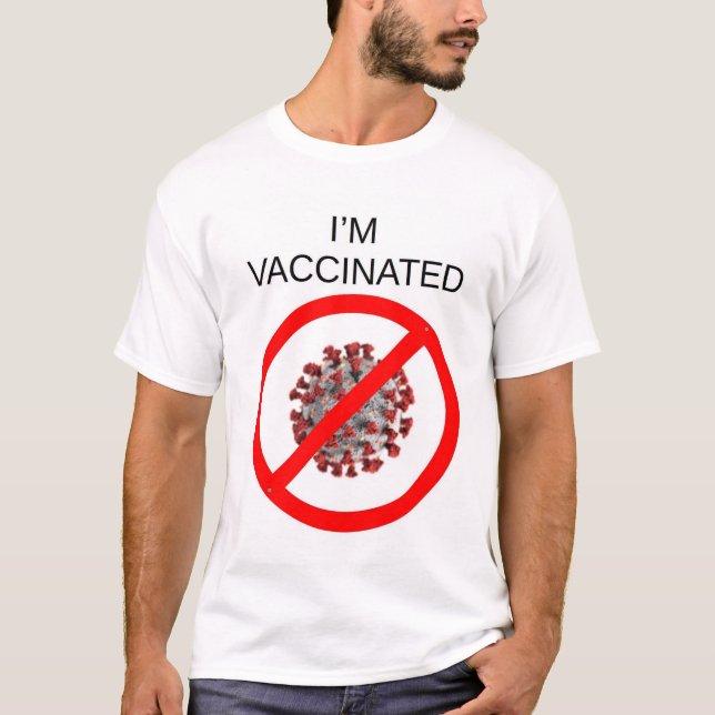 Vacina vacinada contra a COVID T-Shirt (Frente)
