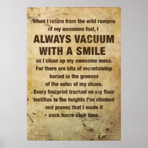"VACUUM W/ SMILE" Poster (GRATITUDE)
