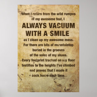 "VACUUM W/ SMILE" Poster (GRATITUDE)