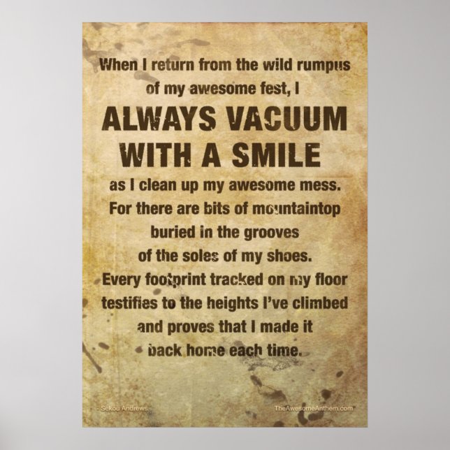 "VACUUM W/ SMILE" Poster (GRATITUDE) (Frente)