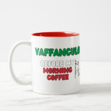 Vaffanculo antes do meu café da manhã - caneca eng