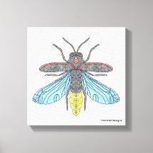 Vaga-lume (branco) - Impressão em Tela