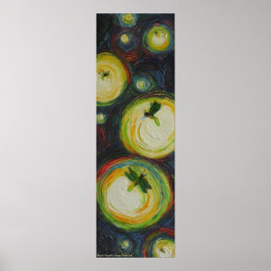 Vaga-lume no poster das belas artes da noite