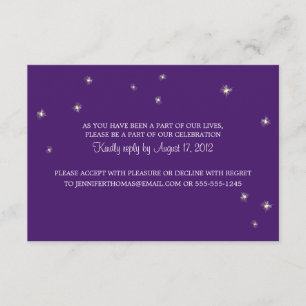 Vagalumes de Whimsy para cartão de informação RSVP
