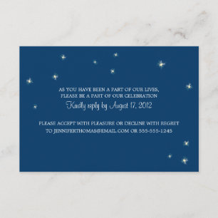 Vagalumes de Whimsy para cartão de informação RSVP
