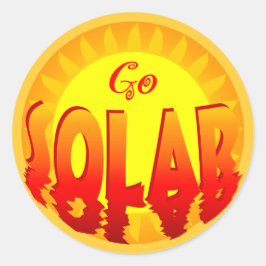 Vai a etiqueta solar do slogan