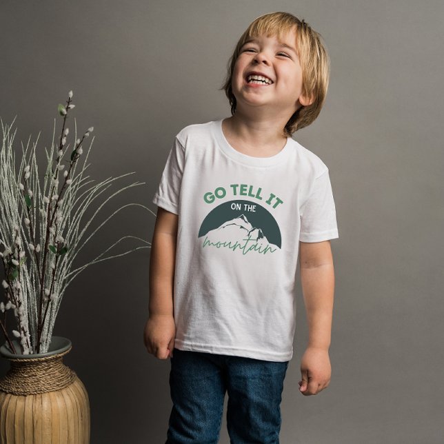 Vai Contar Na Camisa Da Criança Cristã Montanha (Criador carregado)