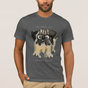 Vai ferir? Camisa de desenho animado Cachorro Negr