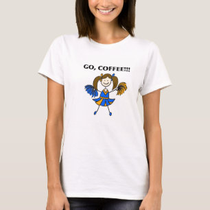 Vai, o café! T-shirt do cheerleader (brunette)
