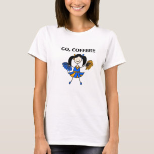 Vai, o café! T-shirt do cheerleader (cabelo