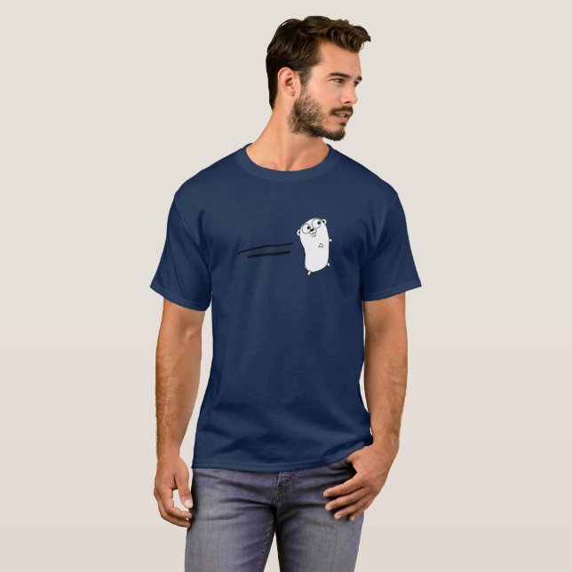 Vai o t-shirt da mascote do logotipo do linguagem (Frente Completa)