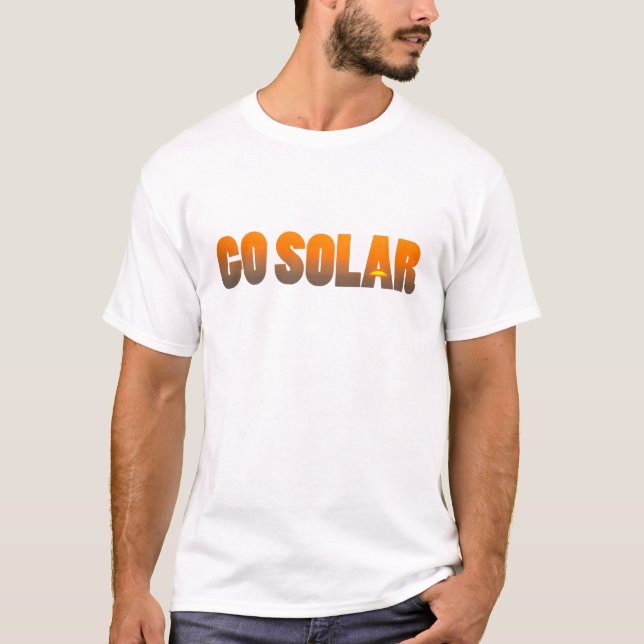 Vai o t-shirt solar - promova a energia renovável (Frente)
