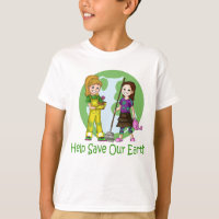Vai o t-shirt verde mindinho e do amendoim