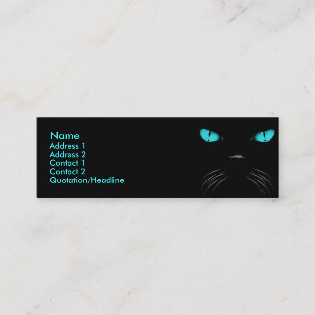 Vaia - cartão de visita de água-marinha (Frente)