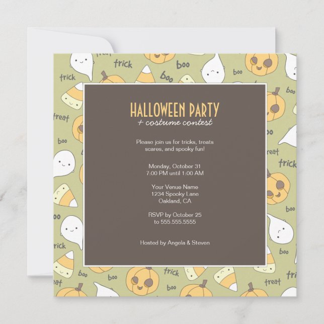 Vaia do deleite do truque! convites de festas de | (Frente)