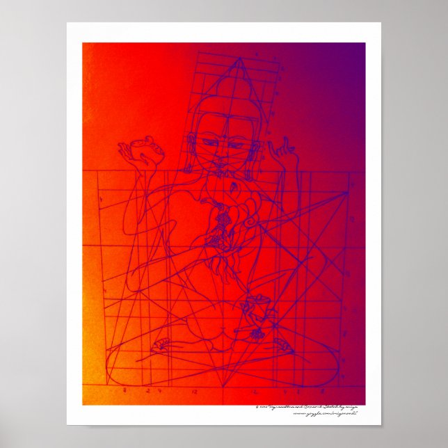 Vajrasattva e Consort Sketch Poster (Frente)