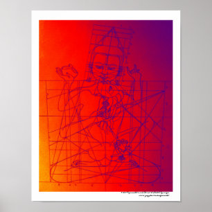 Vajrasattva e poster do esboço do associado