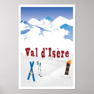 Val d'Isere, Alpes Franceses, Poster de Esqui