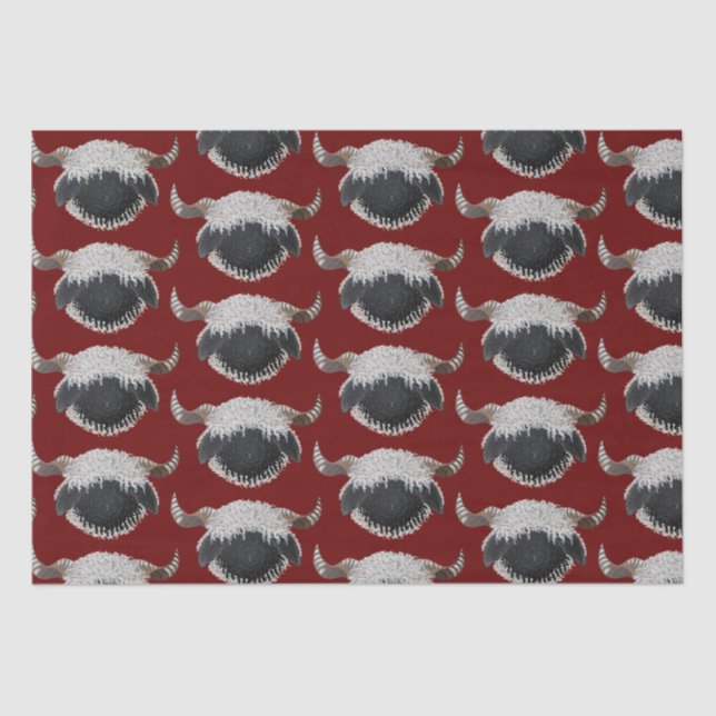 Valais Blacknose Papel para tecidos de ovelha (Frente )