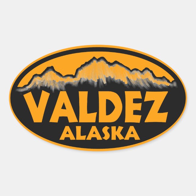 Valdez Alaska - adesivos laranja do ovário (Frente)