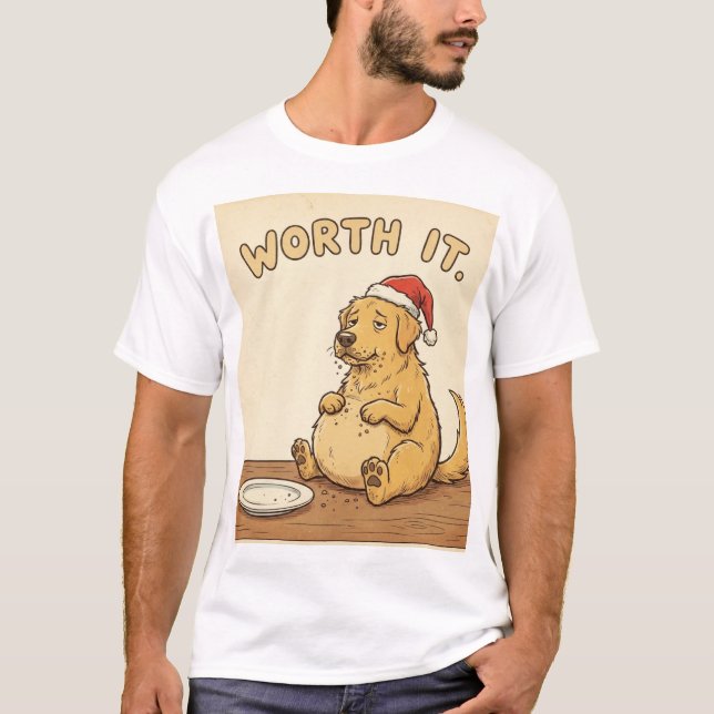 Vale a Pena – Camiseta de Cachorro Sobrecarregado  (Frente)