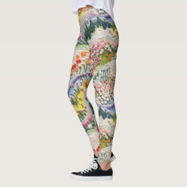 Vale bordado em leggings Primavera - Cute