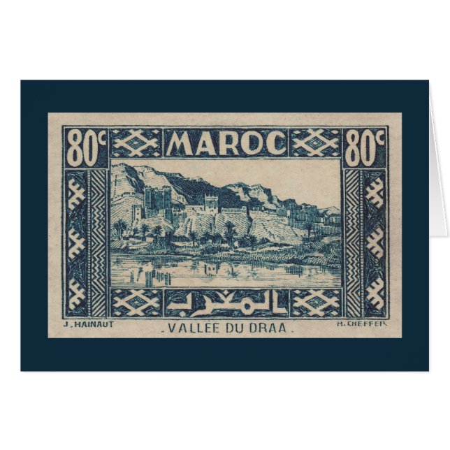 Vale de Draa, Marrocos - cartão (Frente Horizontal)