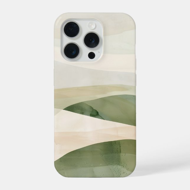 Vale de Sage Paisagem Abstrata – Verde Boho Suave (Verso)