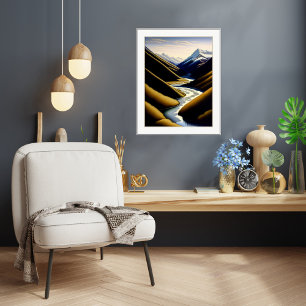 Vale do Rio Nova Zelândia - Impressão Canvas
