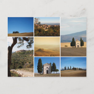 Vale d'Orcia, na Toscânia - cartão postal de col