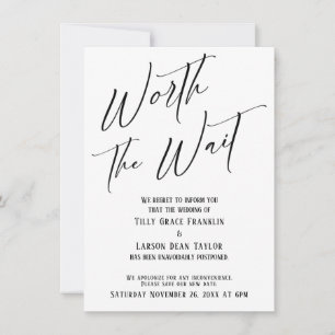 Vale o Anúncio de casamento adiado