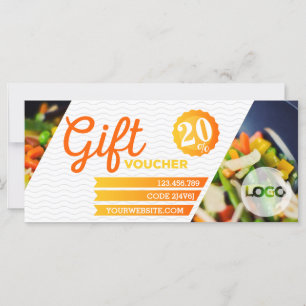 vale-presente de promoção de restaurante elegante 