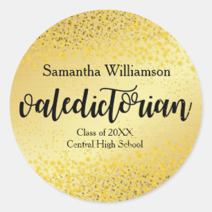 Valedictorian Dourado etiqueta Dourado