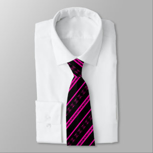 VALENTIN – Gravata preta e fuchsia