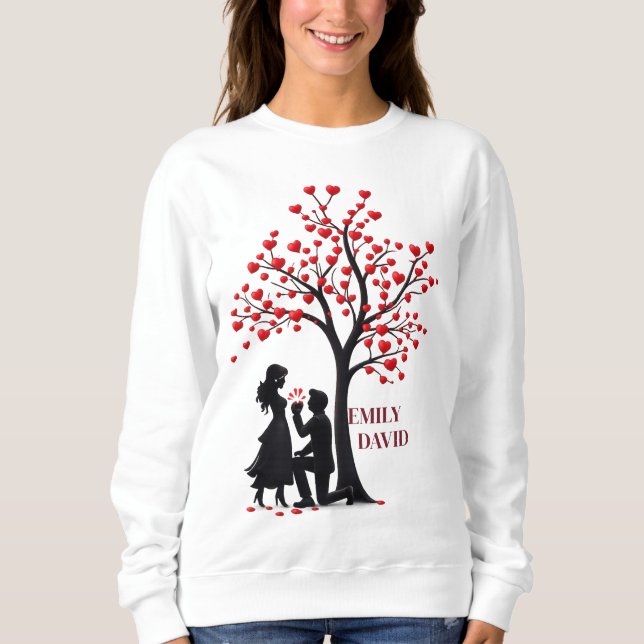 Valentine Cozy Love – Suéter de Manga Comprida Fem (Frente)