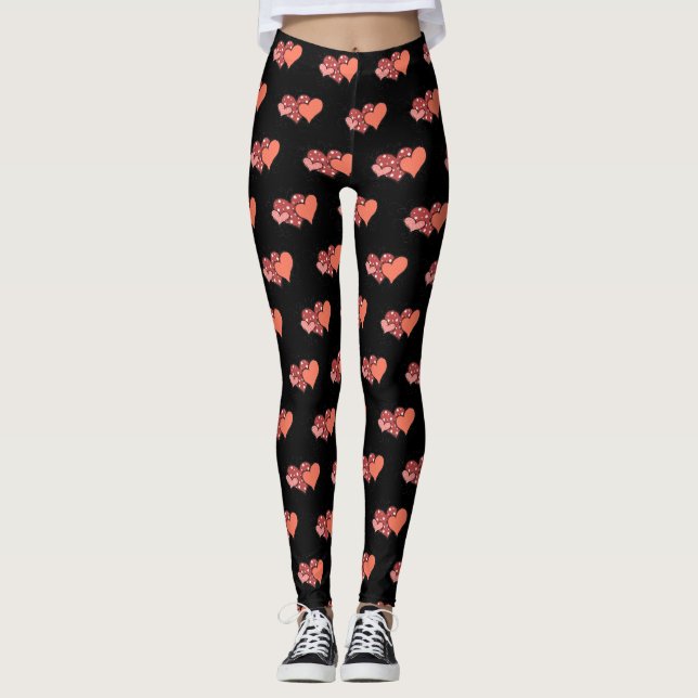 Valentine Hearts Leggings (Frente)