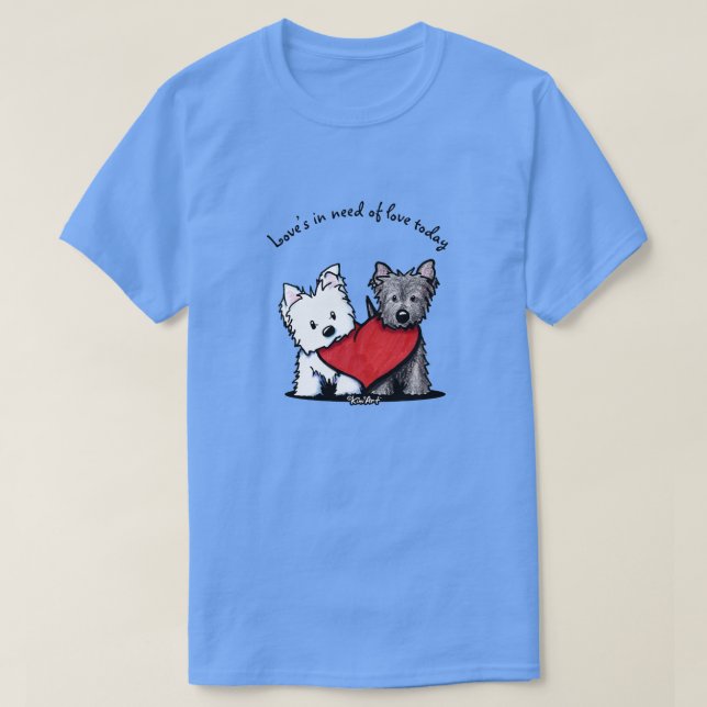Valentine KiniArt Duo T-Shirt Terrier (Frente do Design)