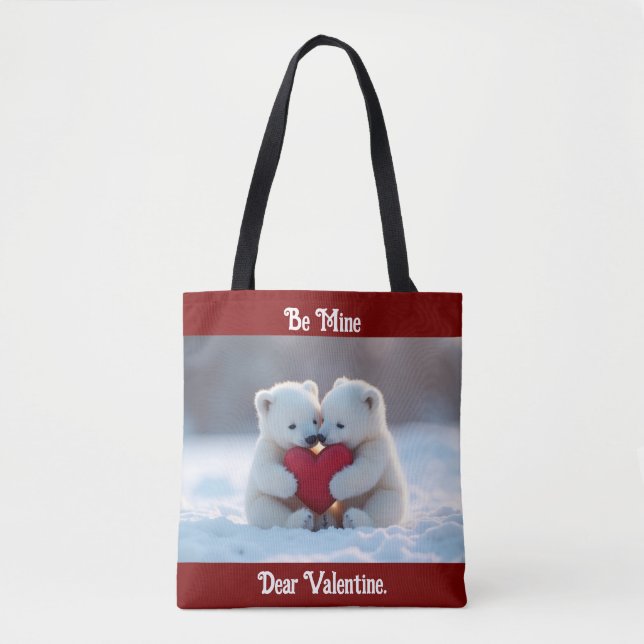 Valentine Polar Bear Cubs Tote (Frente)