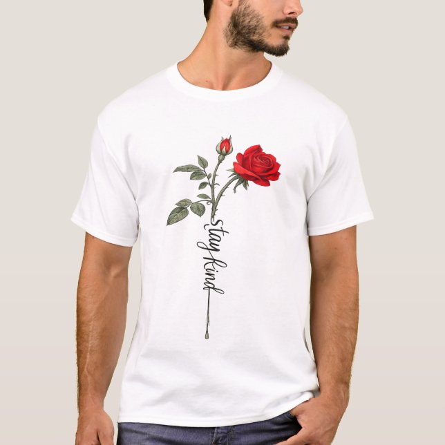 Valentine Rose Graphic Men’s T-Shirt  (Frente)