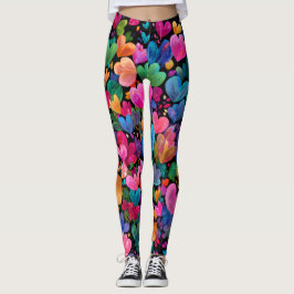 Valentine’s Day Leggings – Romantic Heart Pattern