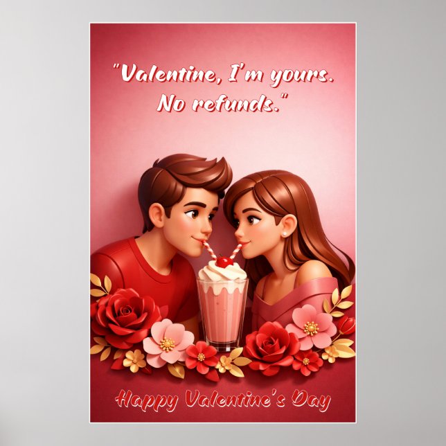Valentine’s Day Love Quote Poster  (Frente)